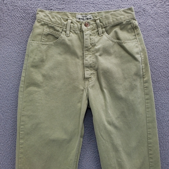 Vintage GUESS Marciano Womens High Rise Jeans Size 26 Light Green Tapered Leg - Picture 4 of 13